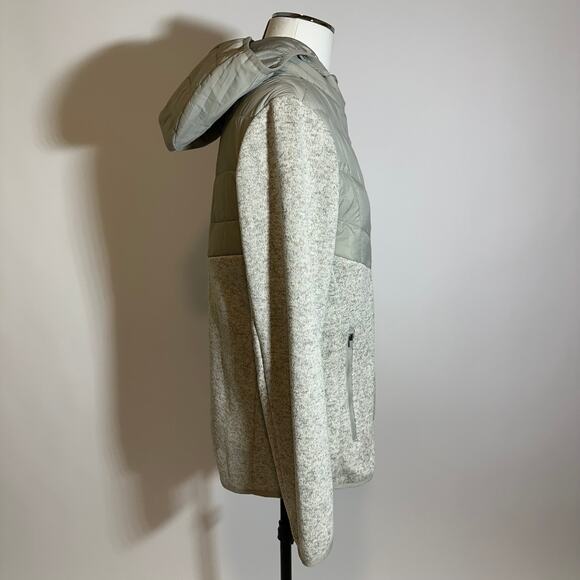 Kyodan Outdoor Ivory Green Zip Up Hooded Fleece Jacket Womens Size Large L - Picture 3 of 12